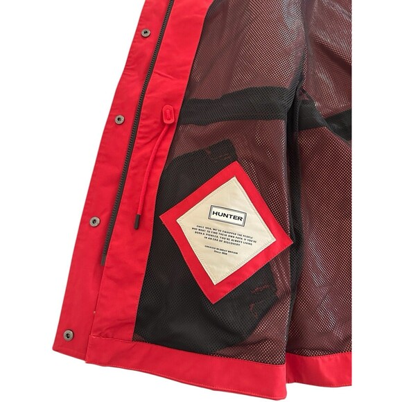 Hunter Water Resistant Cotton Smock Rain Jacket Hood Mesh Lined Drawstring Small - Picture 6 of 16